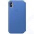 Чехол Apple Leather Folio  для iPhone X Electric Blue (MRGE2ZM/A)