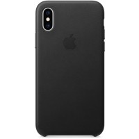 Чехол Apple Leather Case для iPhone Xs Black (MRWM2ZM/A)