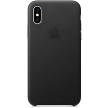 Чехол Apple Leather Case для iPhone Xs Black (MRWM2ZM/A)