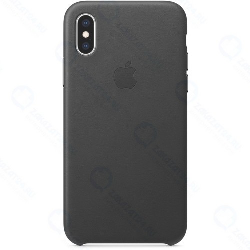 Чехол Apple Leather Case для iPhone Xs Black (MRWM2ZM/A)