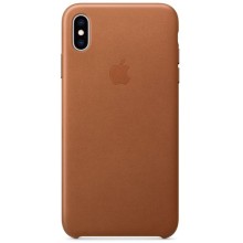Чехол Apple Leather Case для iPhone Xs Saddle Brown (MRWP2ZM/A)
