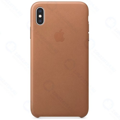 Чехол Apple Leather Case для iPhone Xs Saddle Brown (MRWP2ZM/A)