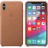 Чехол Apple Leather Case для iPhone Xs Saddle Brown (MRWP2ZM/A)