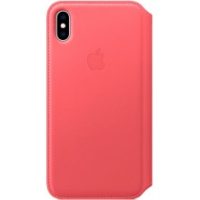 Чехол Apple Leather Folio для iPhone XS Max Peony Pink (MRX62ZM/A)