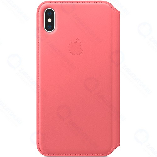 Чехол Apple Leather Folio для iPhone XS Max Peony Pink (MRX62ZM/A)