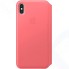 Чехол Apple Leather Folio для iPhone XS Max Peony Pink (MRX62ZM/A)