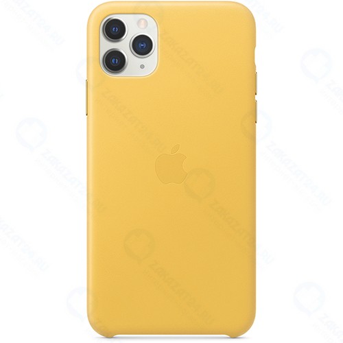 Чехол Apple Leather Case для iPhone 11 Pro Max Meyer Lemon (MX0A2ZM/A)