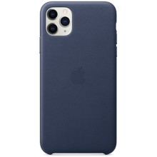 Чехол Apple Leather Case для iPhone 11 Pro Max Midnight Blue (MX0G2ZM/A)