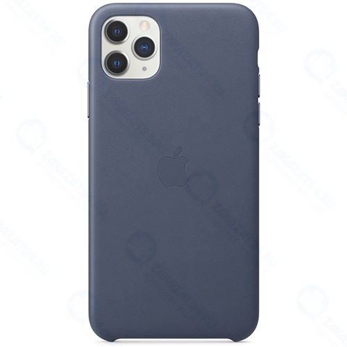 Чехол Apple Leather Case для iPhone 11 Pro Max Midnight Blue (MX0G2ZM/A)