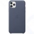 Чехол Apple Leather Case для iPhone 11 Pro Max Midnight Blue (MX0G2ZM/A)