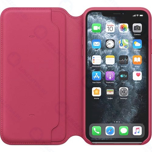 Чехол Apple Leather Folio для iPhone 11 Pro Max Raspberry (MY1N2ZM/A)