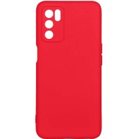 Чехол DF для Oppo A16, силиконовый с микрофиброй Red (oOriginal-14)