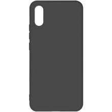 Чехол DF для Xiaomi Redmi 9A, силикон с микрофиброй, черный (xiOriginal-13)