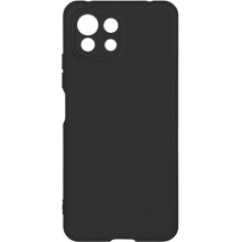 Чехол DF для Xiaomi Mi 11 Lite, силикон с микрофиброй, черный (xiOriginal-21)