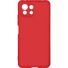 Чехол DF для Xiaomi Mi 11 Lite, силикон с микрофиброй, красный (xiOriginal-21)