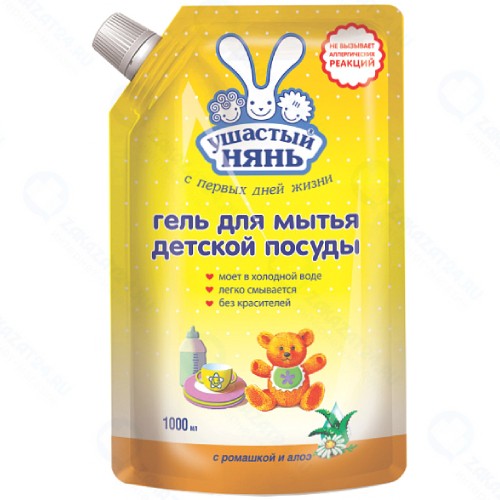 Средство для мытья посуды УШАСТЫЙ-НЯНЬ с ромашкой, 1 л (6549)