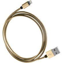 Кабель Qumo для iPod, iPhone, iPad MFI 8 pin, 1м, Gold (21716)