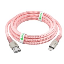 Кабель GCR Mercedes & LED USB-A/Lightning 1,2 м Pink (52165)