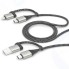 Кабель для iPod, iPhone, iPad Deppa Lightning - USB-C/USB-A, 3 А, 1,2 м (72311)