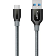 Кабель USB Type-C Anker PowerLine+ USB-C/USB-A 3.0 0,9m Gray (A8168HA1)