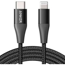 Кабель Anker PowerLine+ II, USB-C - Lightning Black (A8653H11) Кабель Anker PowerLine+ II, USB-C - Lightning Black (A8653H11)