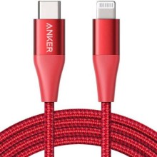 Кабель Anker PowerLine+ II, USB-C - Lightning Red (A8653H91) Кабель Anker PowerLine+ II, USB-C - Lightning Red (A8653H91)