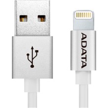 Кабель для iPod, iPhone, iPad ADATA 1 м, Silver (AMFIAL-100CM-CSV) Кабель для iPod, iPhone, iPad ADATA 1 м, Silver (AMFIAL-100CM-CSV)