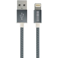 Кабель InterStep Apple Lightning - USB 2.0 Nylon, 1 м, Space Gray