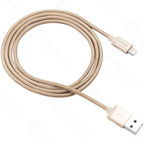 Кабель Canyon Lightning-USB 2.0 MFI 1 м, Gold (CNS-MFIC3GO)