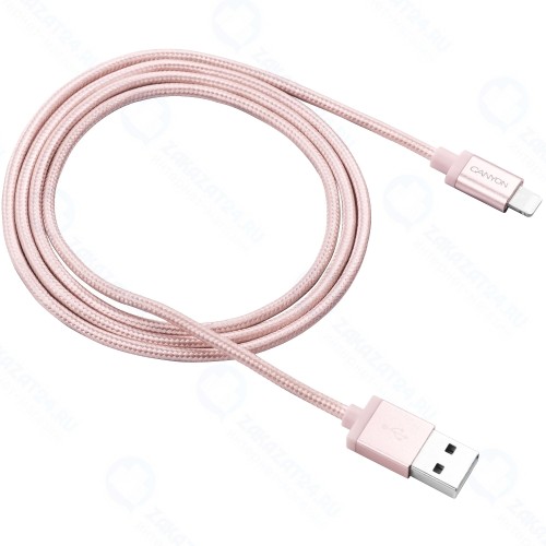 Кабель Canyon Lightning-USB 2.0 MFI 1 м, Pink (CNS-MFIC3RG)