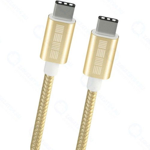 Кабель InterStep Type-C-Type-C, USB 2.0, 1 м, Gold (IS-DC-2TYPCUSNG-000B201)