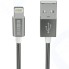 Кабель InterStep Lightning iPhone/iPad/iPod, 2 м, Space Gray (IS-DC-IP5MFIMSG-200B201)