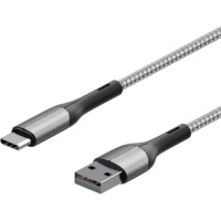 Кабель InterStep Type-C/USB3.0, 1,2 м, Silver (IS-DC-TPCU3NYSL-120B210)