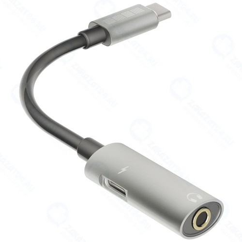 Кабель-переходник InterStep USB Type-C-Aux 3,5 мм, Gray (IS-DC-TYPCAUXGB-020B201)
