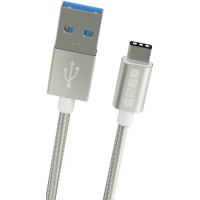 Кабель InterStep USB 3.0-USB Type-C, 2 м, Silver (IS-DC-TYPCUSBNS-200B201)
