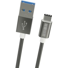 Кабель InterStep USB 3.0-USB Type-C, 2 м, SpaceGray (IS-DC-TYPCUSNSG-200B201)