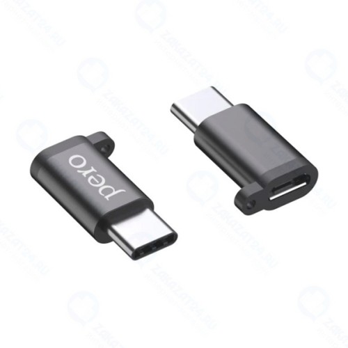 Адаптер PERO AD01 USB Type-C/microUSB, черный (PRAD01TMBK)