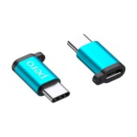 Адаптер PERO AD01 USB Type-C/microUSB, голубой (PRAD01TMBL)