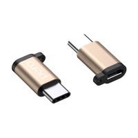 Адаптер PERO AD01 USB Type-C/microUSB, золотой (PRAD01TMGD)