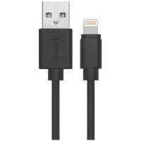 Кабель PERO DC-03 8-pin/Lightning, 2А, 1 м, черный (PRDC-038P1MB)