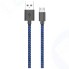 Кабель PERO DC-04 microUSB, 2А, 1 м Blue/Black (PRDC-04MU1MBB)