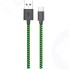Кабель PERO DC-04 microUSB, 2А, 1 м Green/Black (PRDC-04MU1MGB)