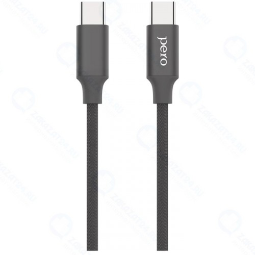 Кабель PERO DC-05 USB Type-C, 60W, 3А, 1 м (PRDC-05TCTC1MB)
