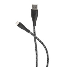 Кабель Usams USB/Lightning, 2 м, нейлон Black (SJ394USB01)
