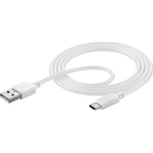 Кабель Cellular Line USB-A - USB-C, 1,2 м (USBDATACUSBA-CW)