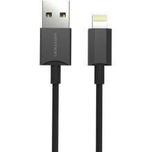 Кабель Vention USB 2.0 AM/Lightning 8M для iPad/iPhone 5 и 6 серии, черный (VAI-C02-B100)