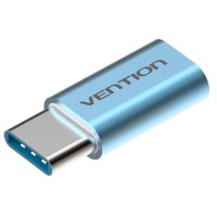 Адаптер-переходник Vention USB Type C M/USB 2.0 micro B 5pin F, голубой (VAS-S10-S)
