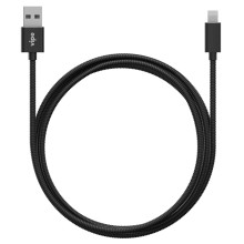 Кабель для iPod, iPhone, iPad Vipe USB/Lightning MFI Metal Soft-Touch Black (VPCBLMFIRUBBLK)