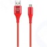 Кабель Smartbuy microUSB, 1 м Red (iK-12ERGbox)