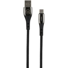 Кабель Usams SJ305 USB-A/C Smart Power-Off, Black(УТ000020229)